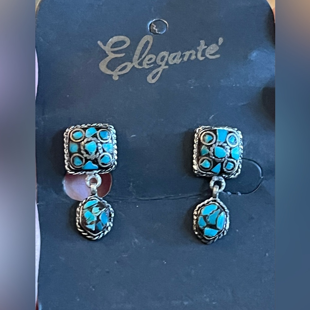 Crushed Turquoise Earrings